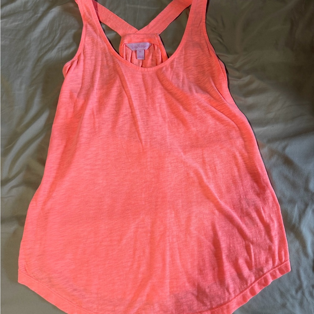 Lilly Pulitzer Luxletic Coral Tank Top